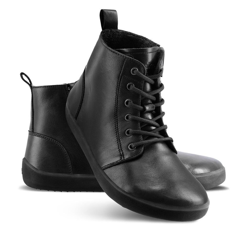 Be Lenka Atlas Leather Ankle Barefoot Boots Black Woolville
