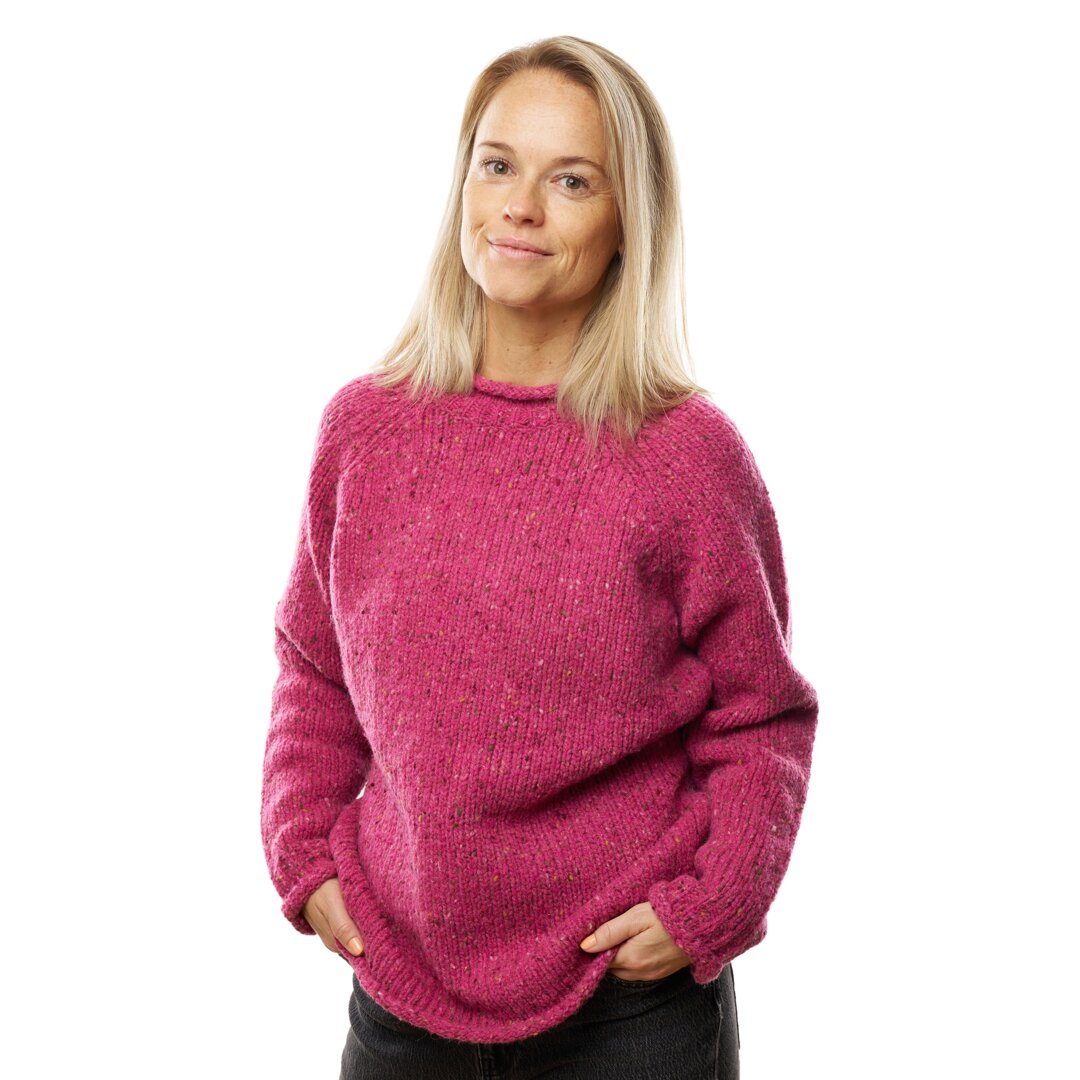 Wollpullover Warme Damen Pullis Winter Star Damen Wollpullover Rot