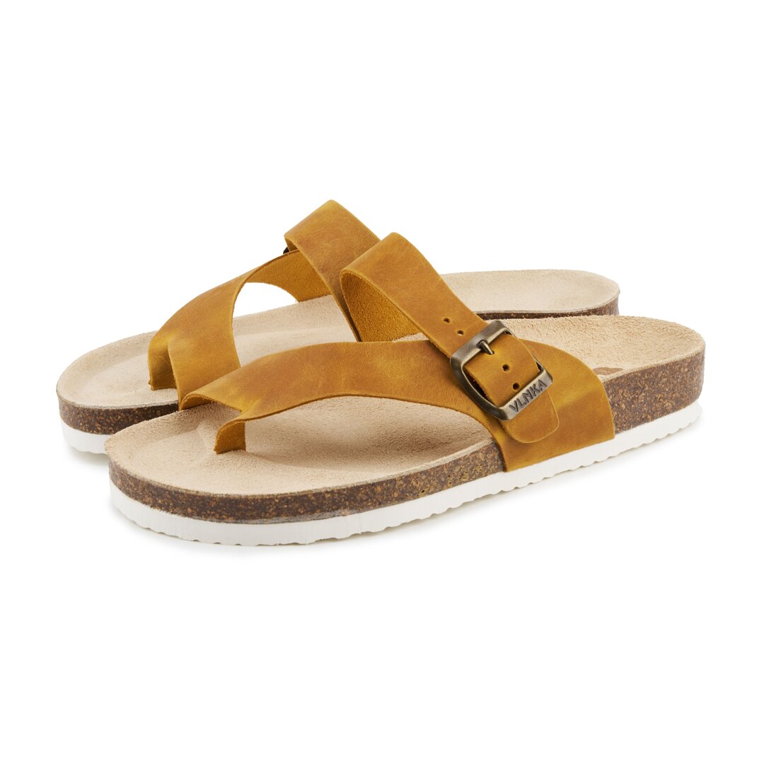 Anatomische kurken damesslippers Vanda, beige