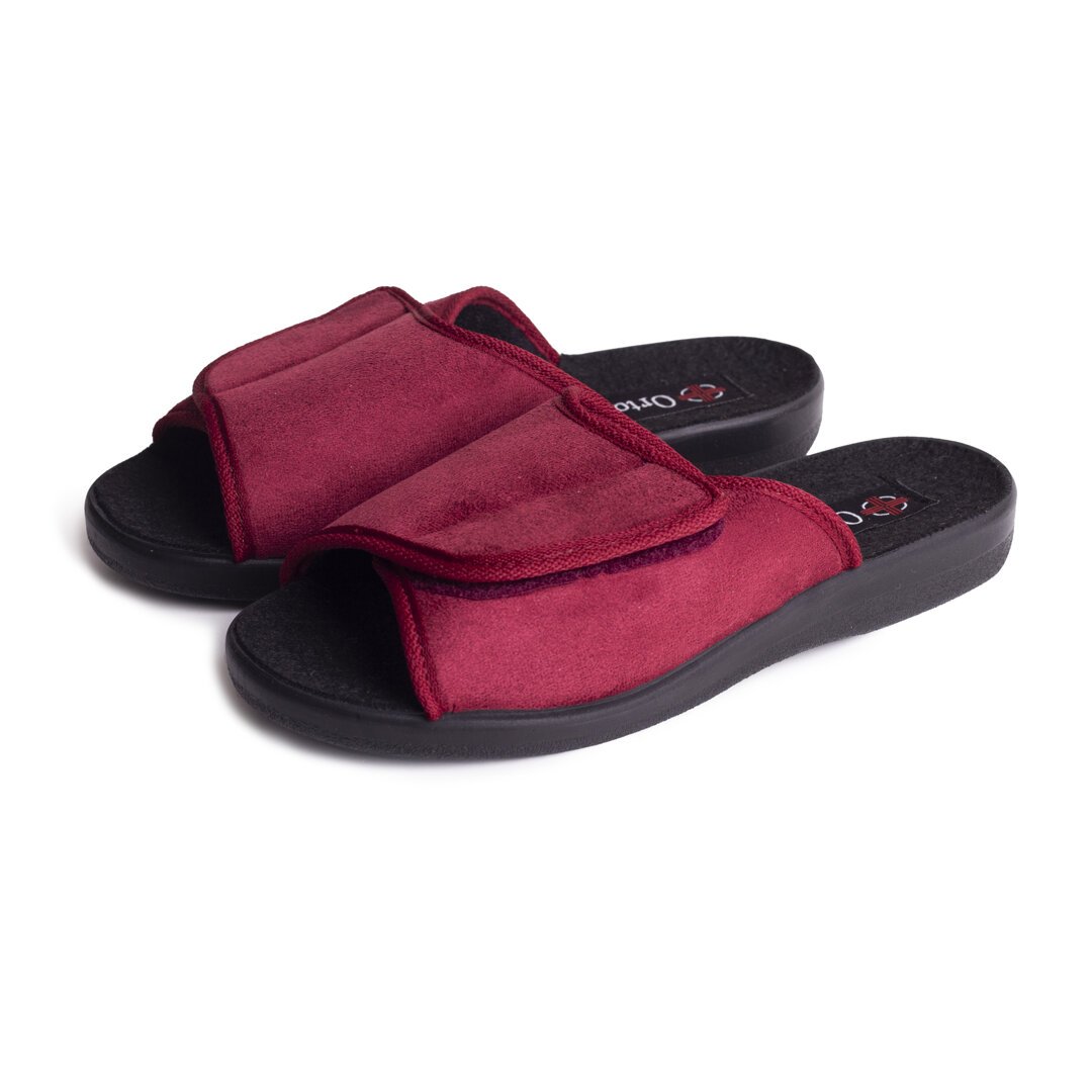 Women's Velcro Bandage Slippers Red 
