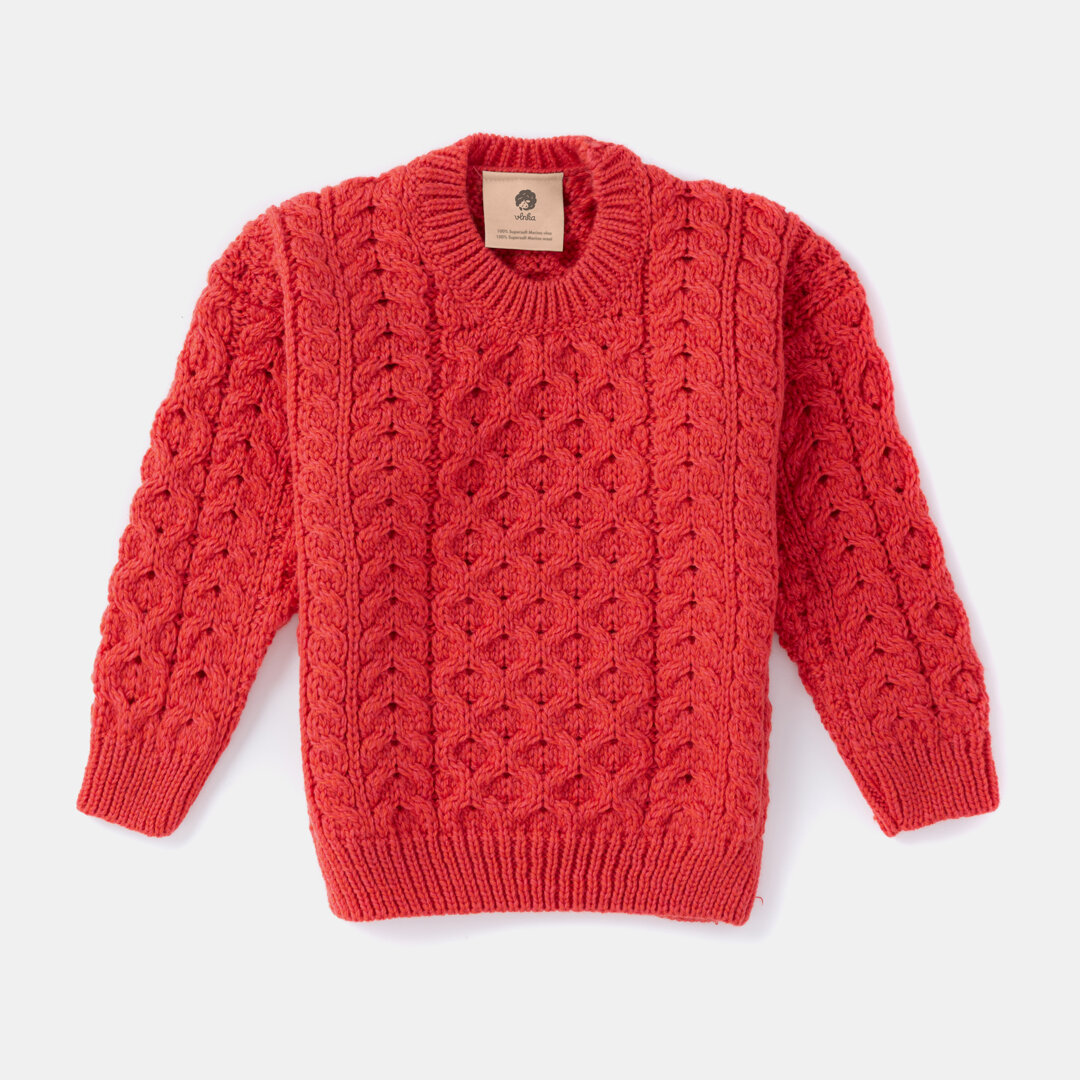 Pulover din lână pentru copii S14 roșu