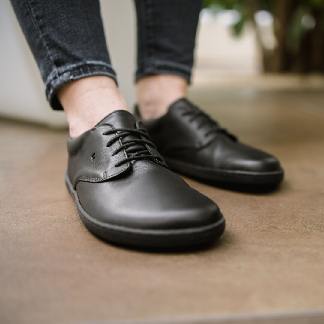 Cityscape Leather Barefoot Shoes Black - Woolville.com