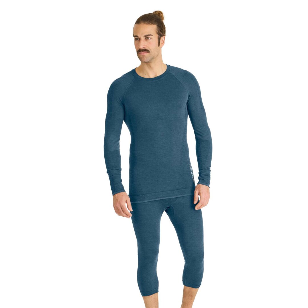 Men's Ortovox 230 Competition Long Sleeve Merino Top Petrol Blue