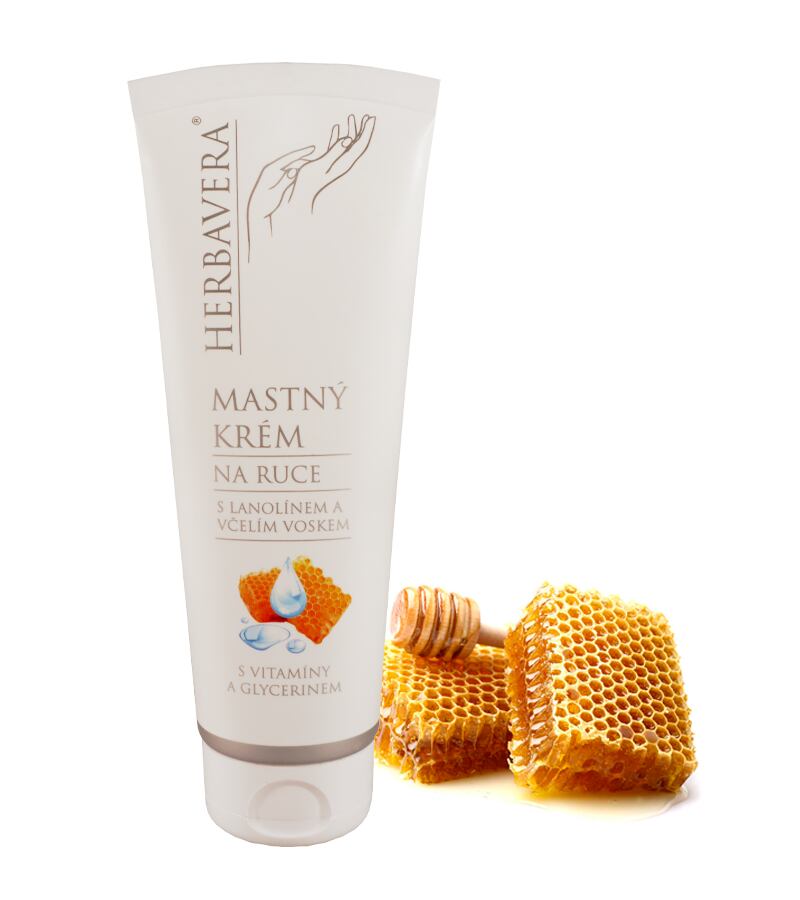 Mastný krém na ruce s lanolinem a včelím voskem 120 ml