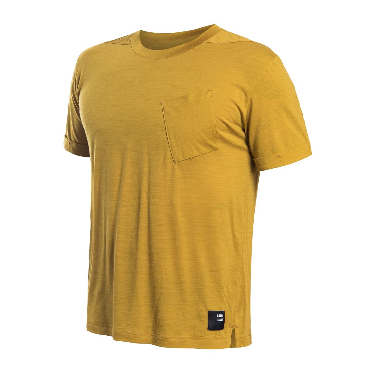 Pánské triko Sensor Merino Air Traveller mustard