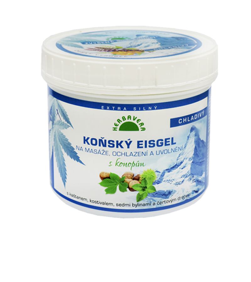 Chladivý konopný koňský balzám s mátou a mentolem 500 ml