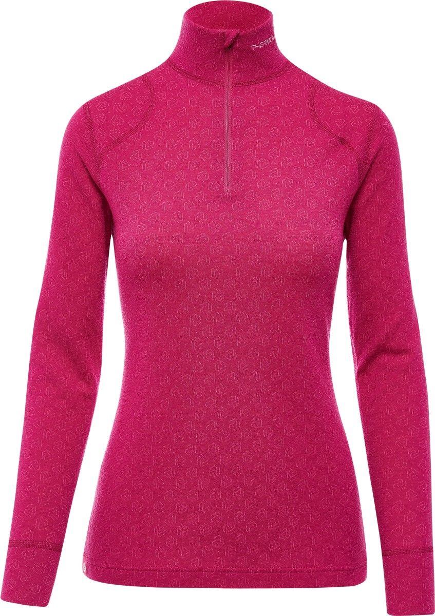 Dámské funkční triko zip merino XTREME Thermowave růžová
