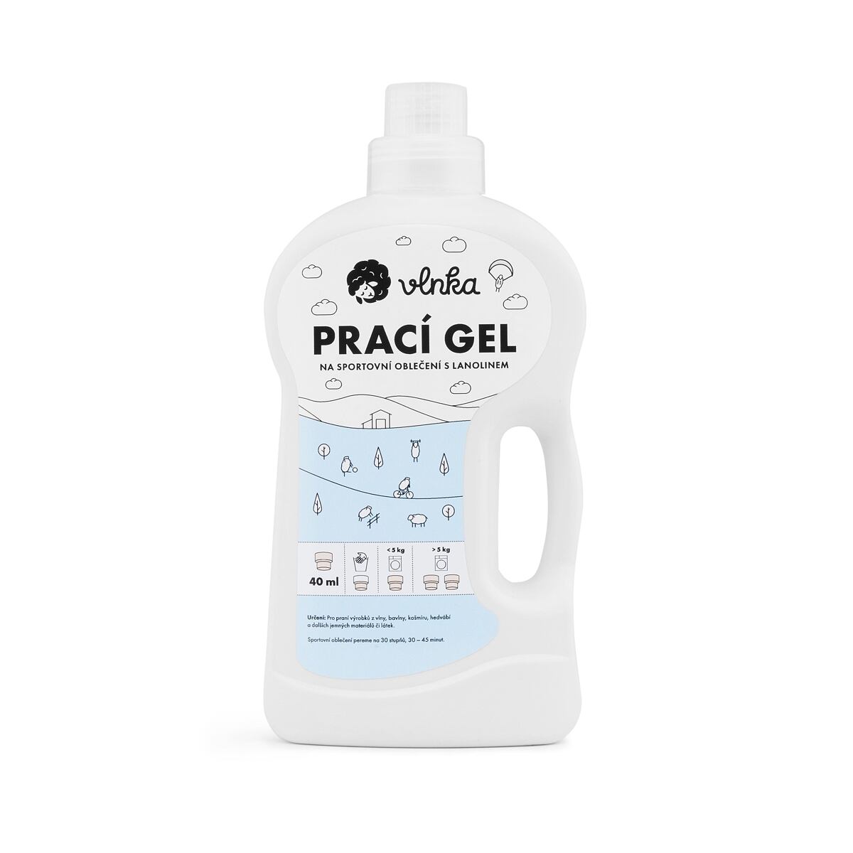 Prací gel na sportovní oblečení s lanolinem