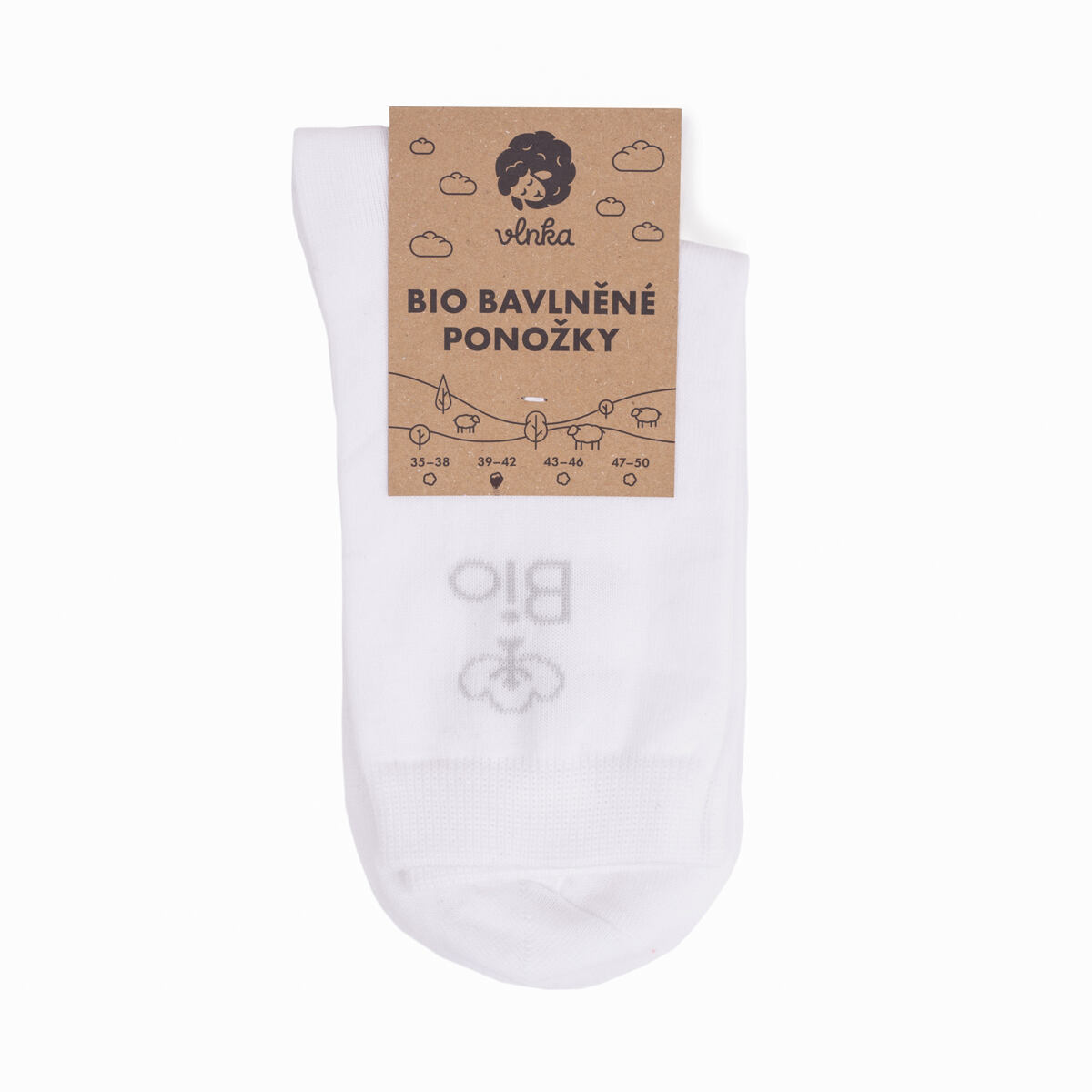 Bio bavlněné ponožky bílá