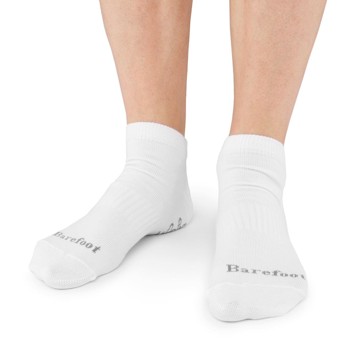 Bavlněné barefoot ponožky kotníkové bílá