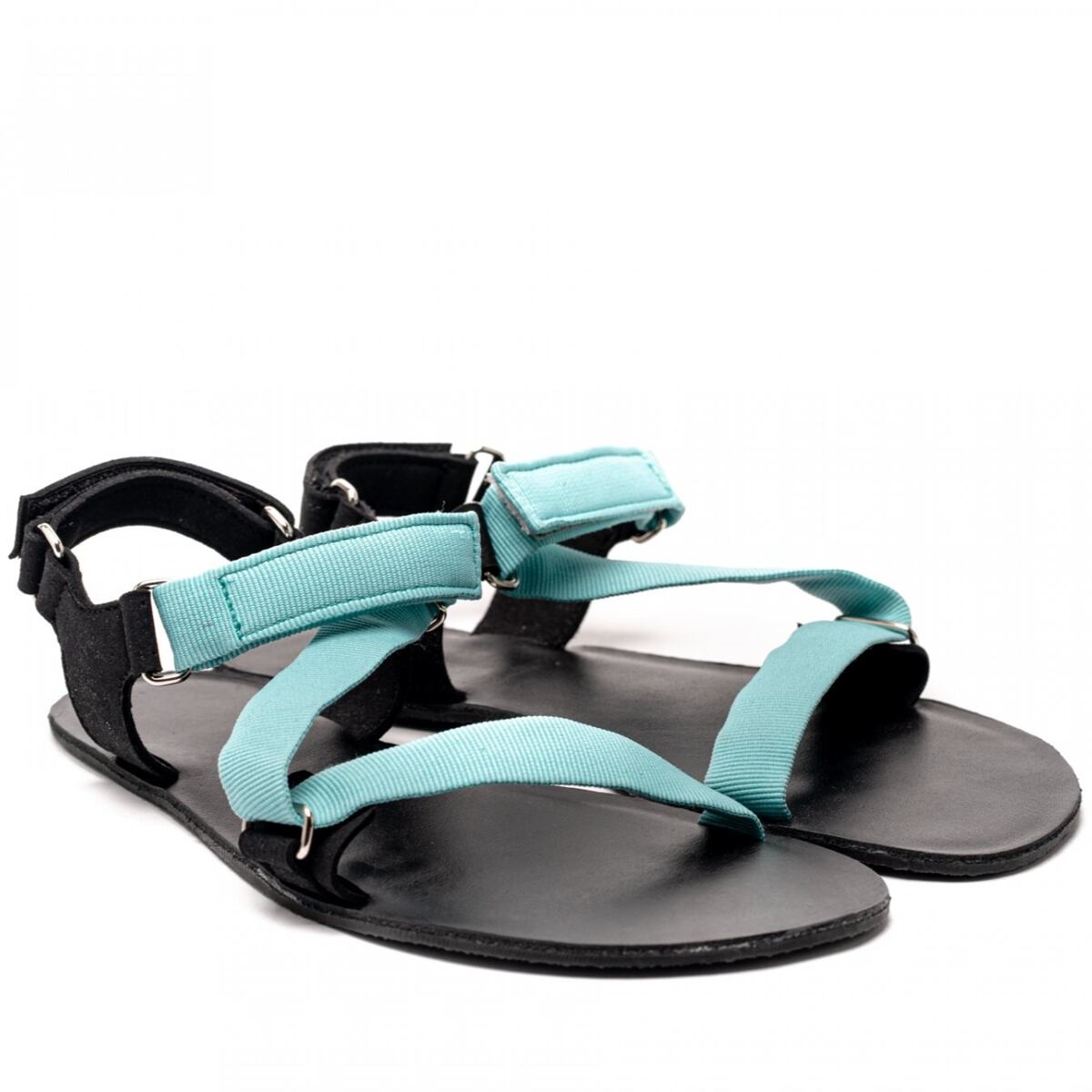 Kožené barefoot sandály Flexi tyrkysová