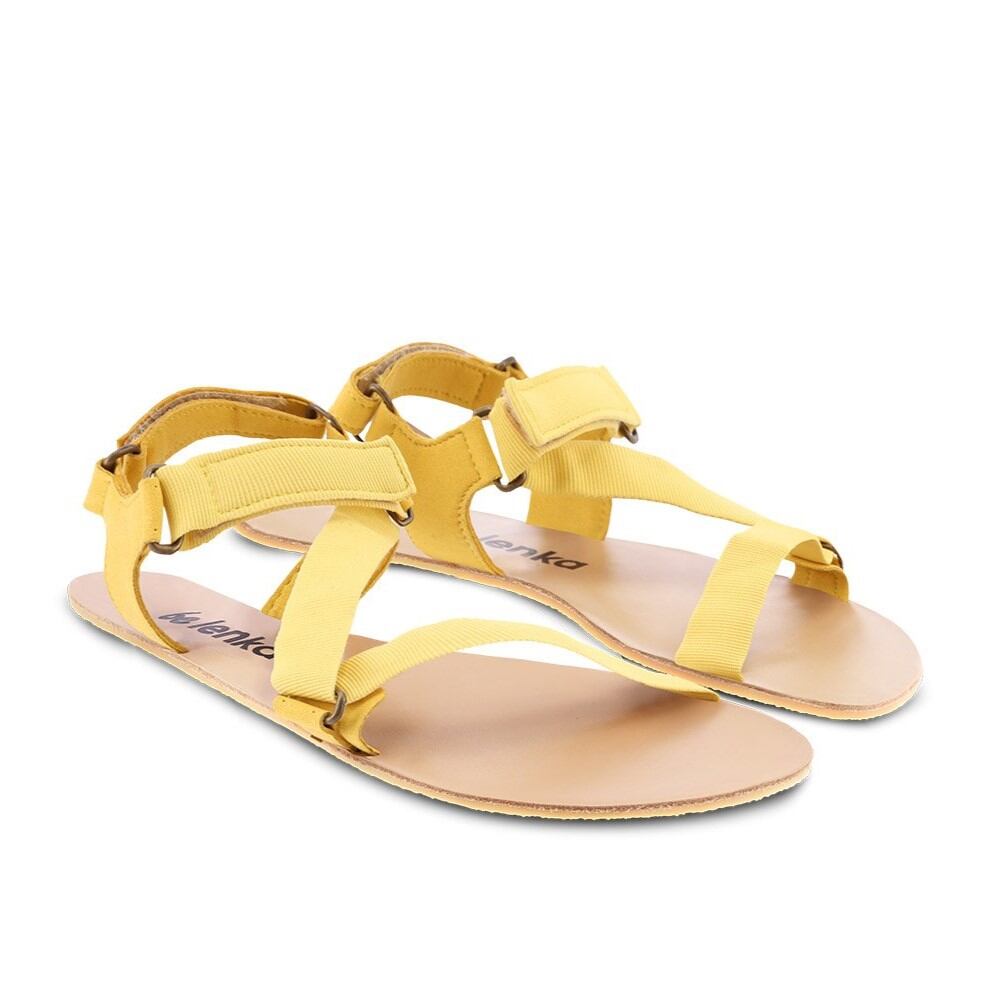 Kožené barefoot sandály Be Lenka Flexi žlutá