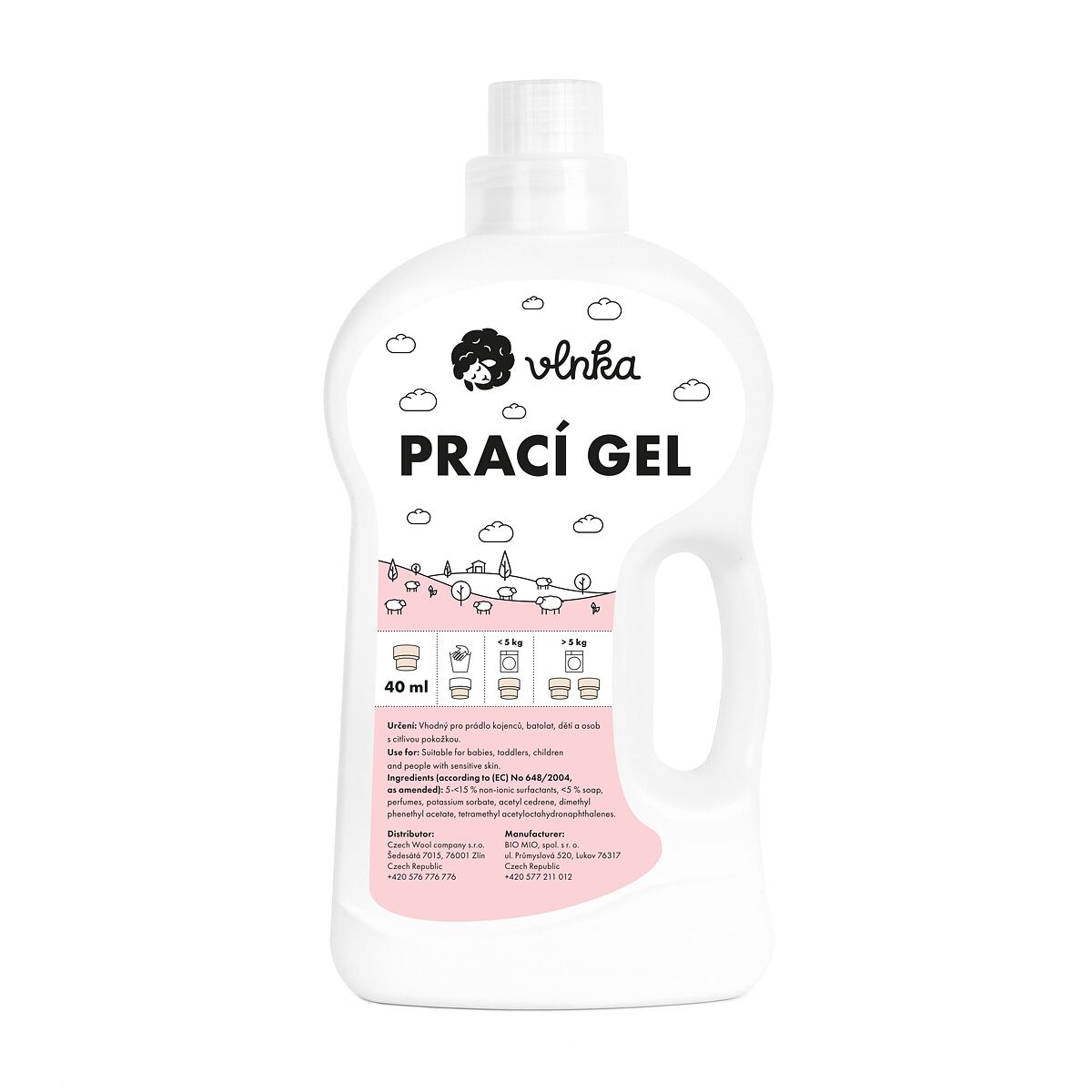 Prací gel na dětské prádlo s lanolinem