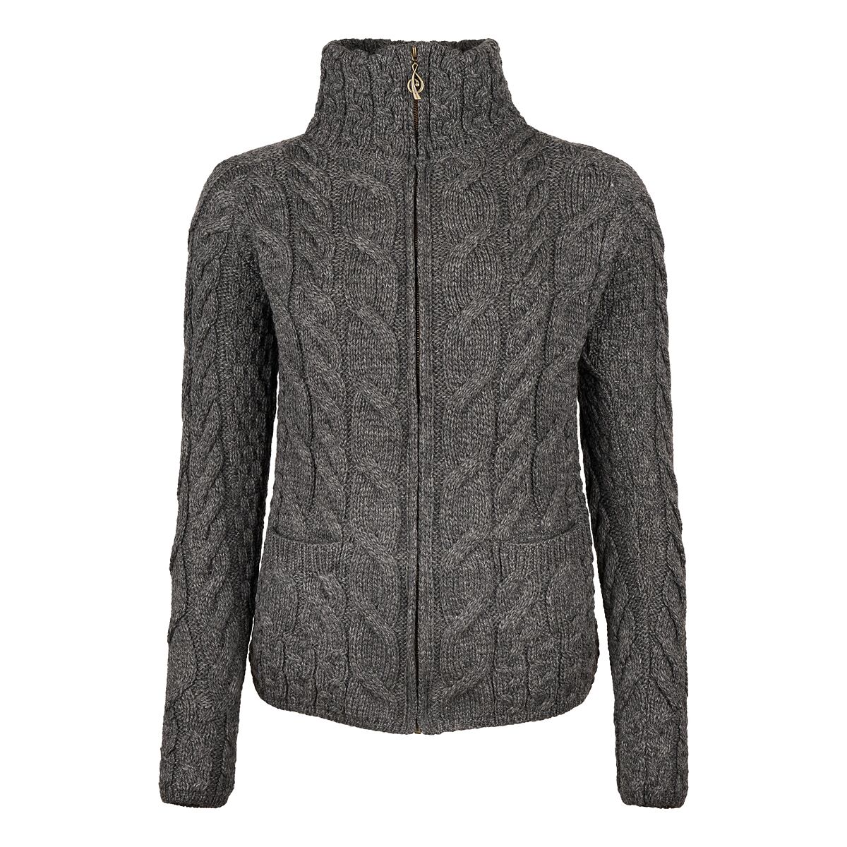 Dámský vlněný svetr Supersoft Merino na zip tmavě šedá