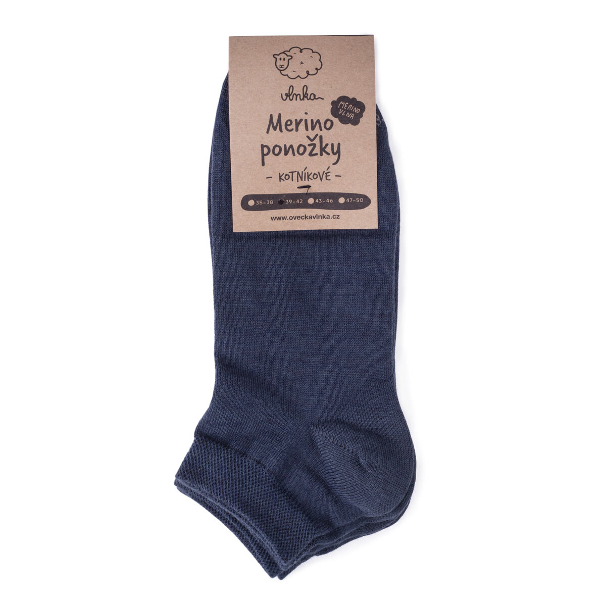 Letní ponožky Merino kotníkové 2 páry šedá