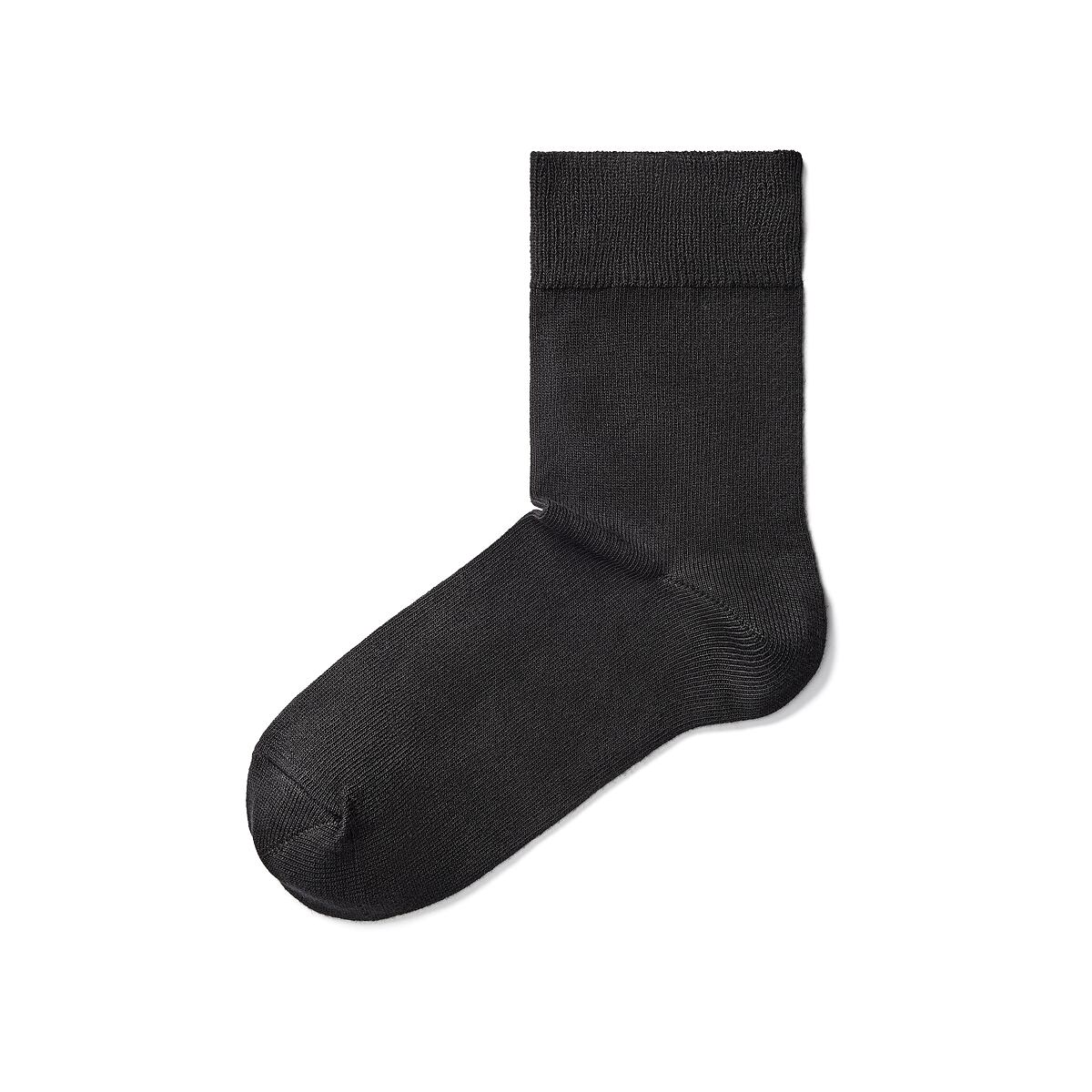 Bavlněné ponožky s volným lemem černá