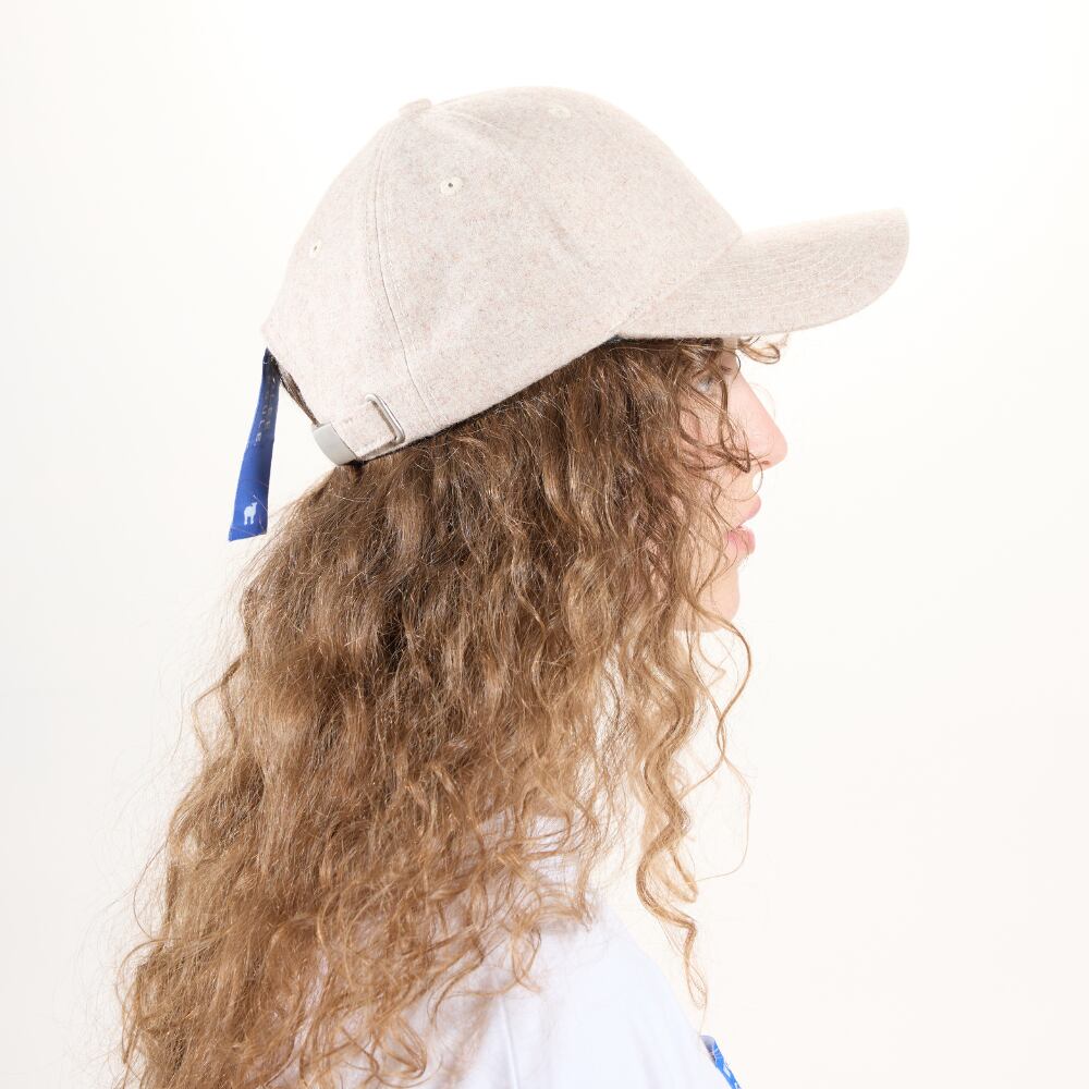 Vlněná kšiltovka Merino Woolee Capsule béžová/modrá