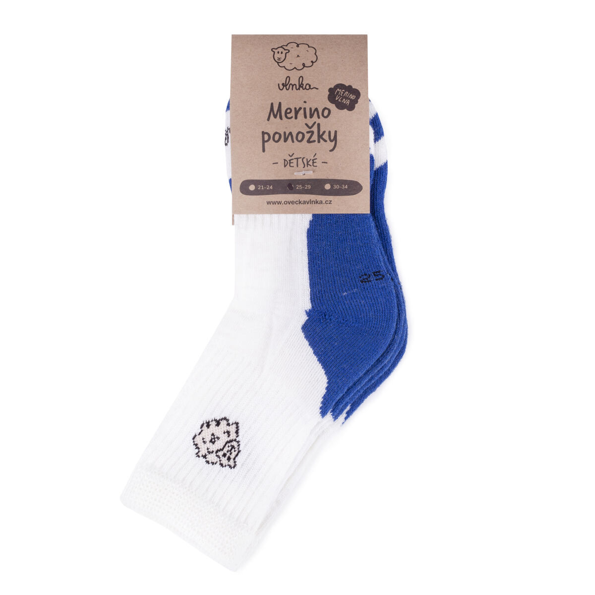 Dětské ponožky Merino 2 páry modrá