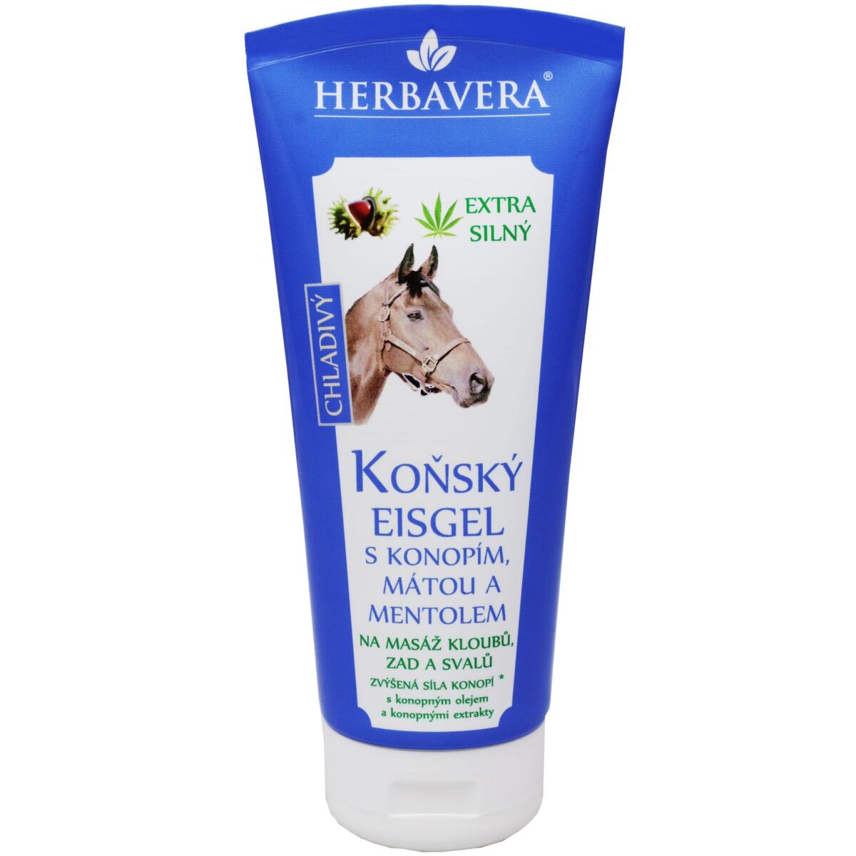 Chladivý konopný koňský balzám s mátou a mentolem 200 ml