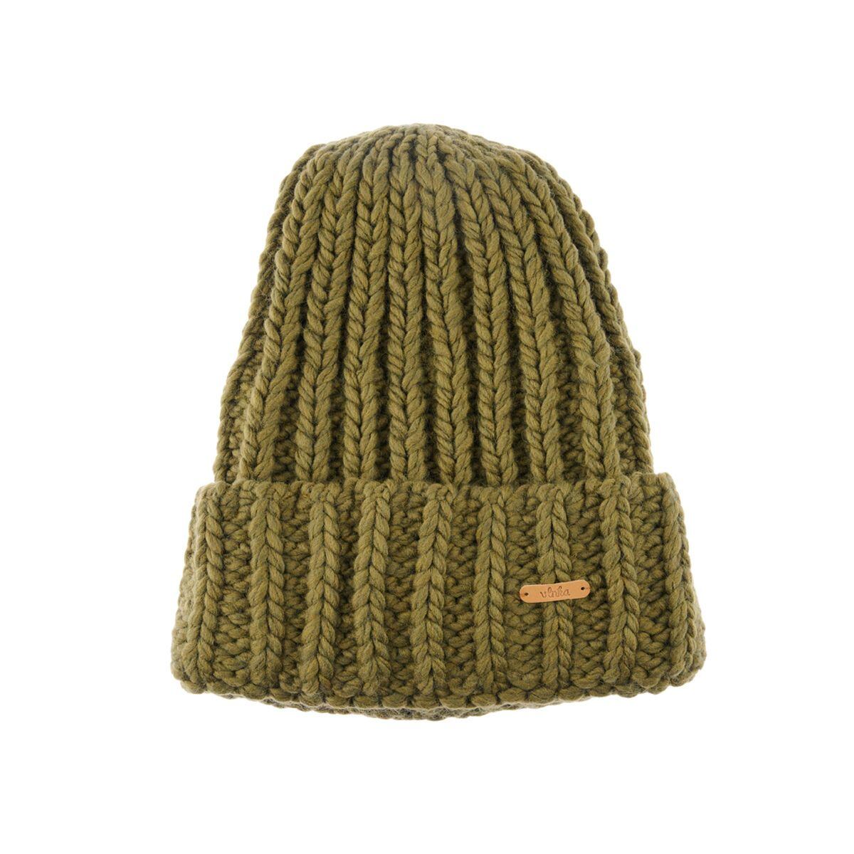 Vlněná čepice Vlnka V07 zelená