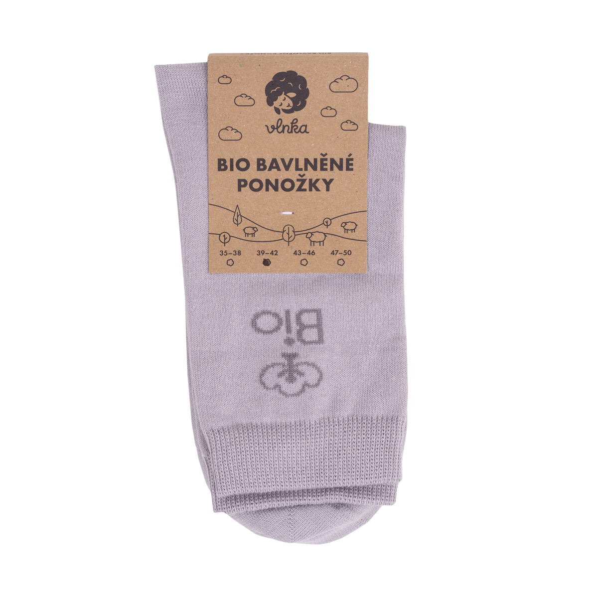 Bio bavlněné ponožky šedá