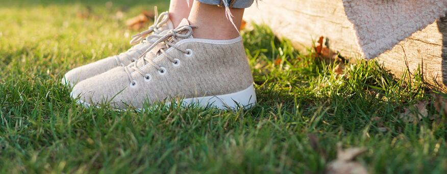 Baskets en laine Gris