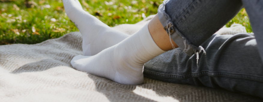 Chaussettes en coton Beige