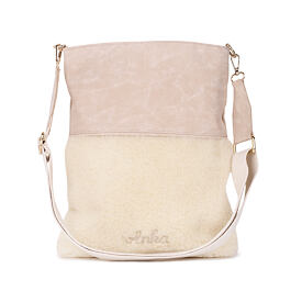 Handtas met schapenwol groot