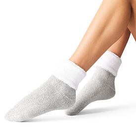 Merino Wool Terry Socks White