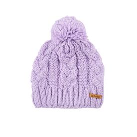 Kindermuts met schapenwol met voering Flora, paars