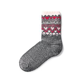 Socken aus Schafwolle Merino Herz grau