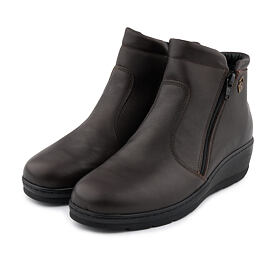 Lederstiefeletten mit Reißverschluss für Damen Marcela braun