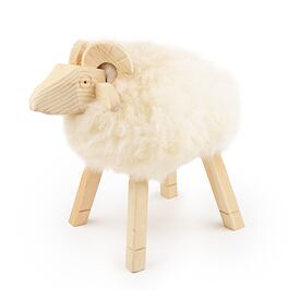Kinderhouten stoel natuurlijke lam