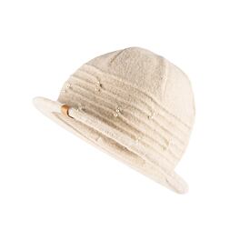 Dámský klobouk s ovčí vlnou přírodní