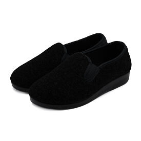 Papuci din pâslă de lână gri închis