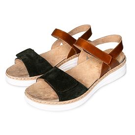 Dámske kožené sandále Veronika zelená