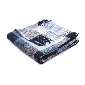 Pléd s ovčí vlnou Woolee káro modrá