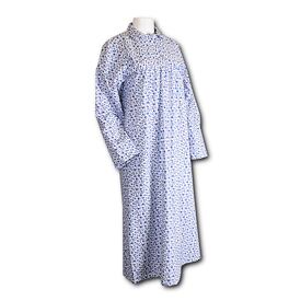 Dámská flanelová noční košile květ modrá