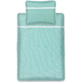 Bavlněné kostkované povlečení zelená