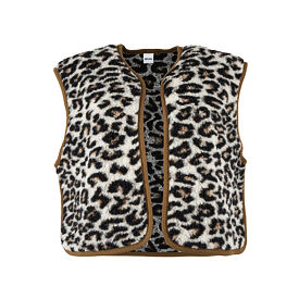 Dames wollen vest Camila, leopard