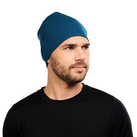 Tenká Merino čepice tmavě modrá