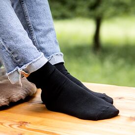 Antibakterielle Socken aus medizinischer Baumwolle mit Silber schwarz