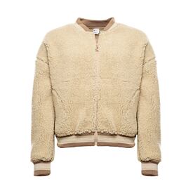 Bomberjacke aus Wolle natur