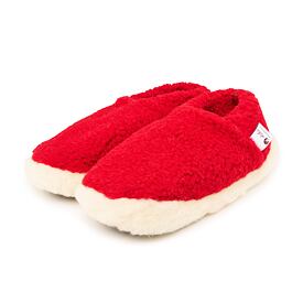 Vlněné nízké TV bačkory Merino červená