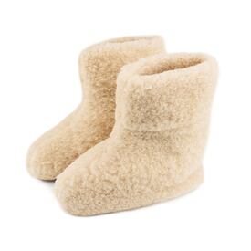 TV bačkory z Merino vlny béžová