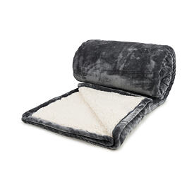 Mikroplyšová deka šedá