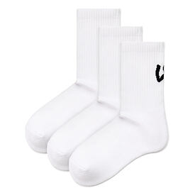 3 paires de chaussettes en coton au toucher doux, blanches
