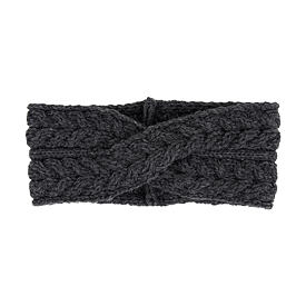 Wollen gekruiste hoofdband Supersoft Merino, donkergrijs