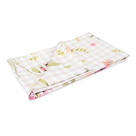 Ubrus běhoun káro s květy