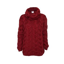 Maglione da donna in lana Vlnka S03 rosso